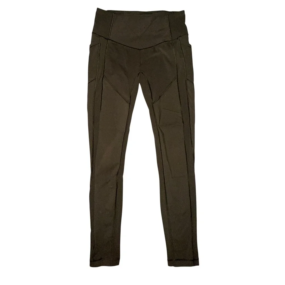Lululemon All the Right Places High-Rise Pant 28 Dark Olive Green Leggings 8 A1
